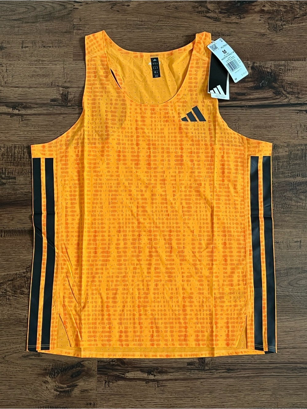 Adidas Adizero Track & Field Running Singlet ‘Orange Black’ (size mens M)